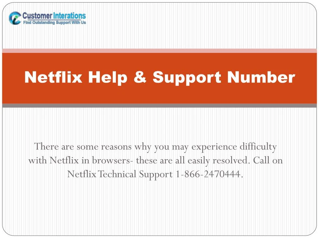 netflix help support number