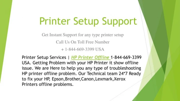 HP Printer Offline Support