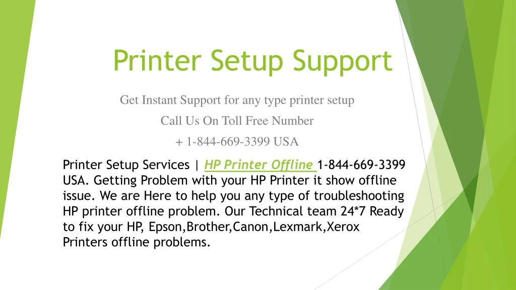 printer setup support