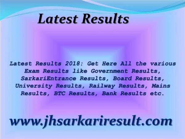 latest results