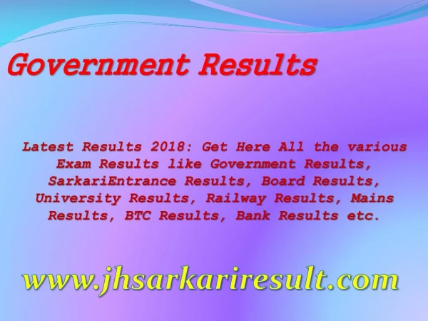 government results
