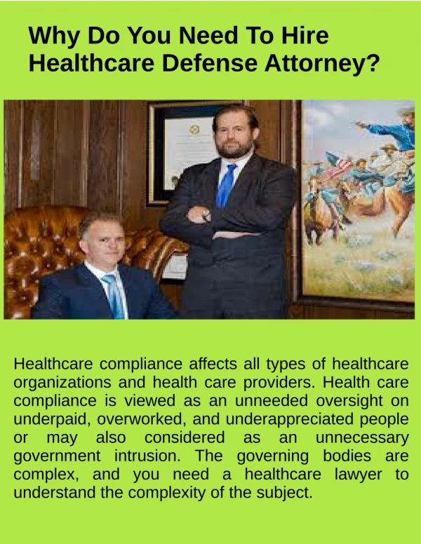 Why Do You Need To Hire Healthcare Defense Attorney