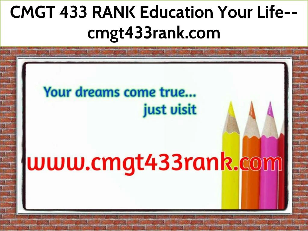 cmgt 433 rank education your life cmgt433rank com