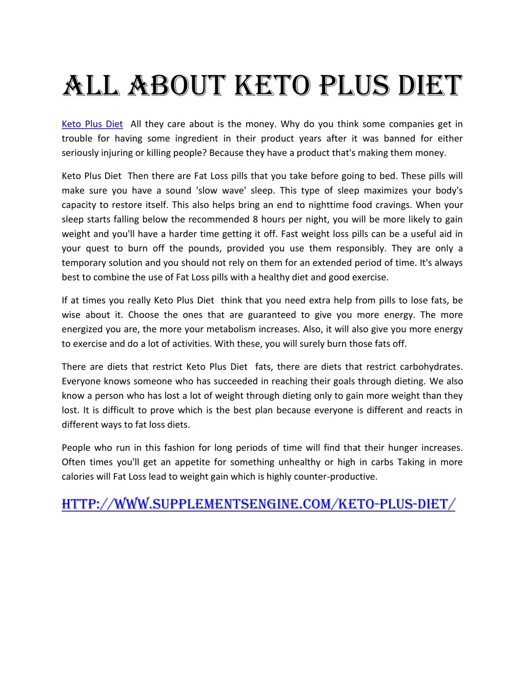 all about keto plus diet