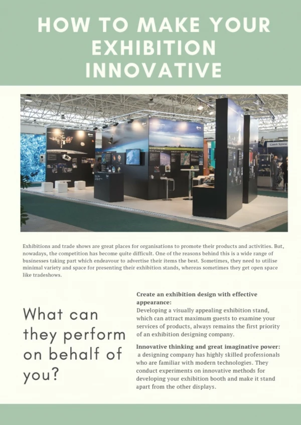 How to Make Your Exhibition Innovative