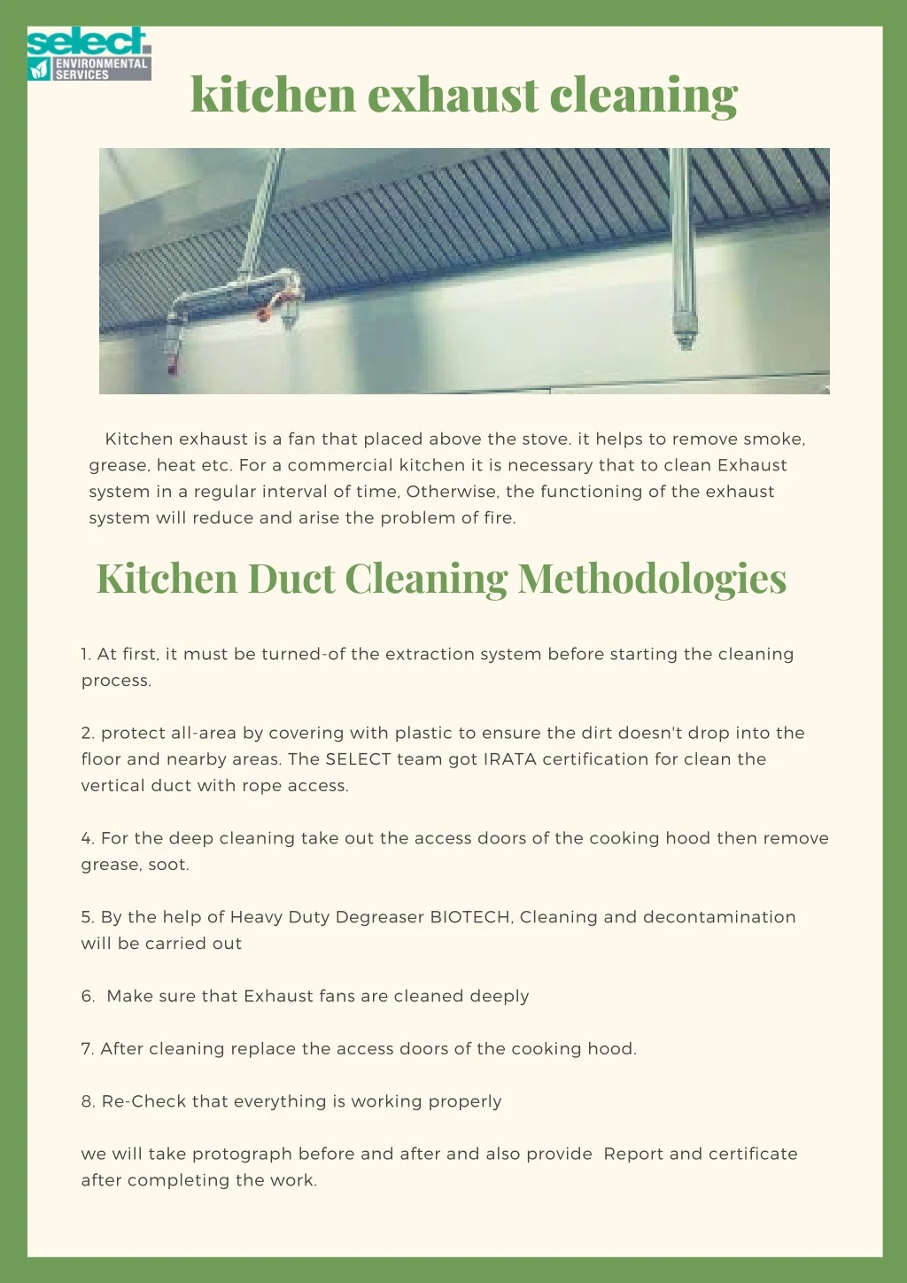 kitchen exhaust cleaning