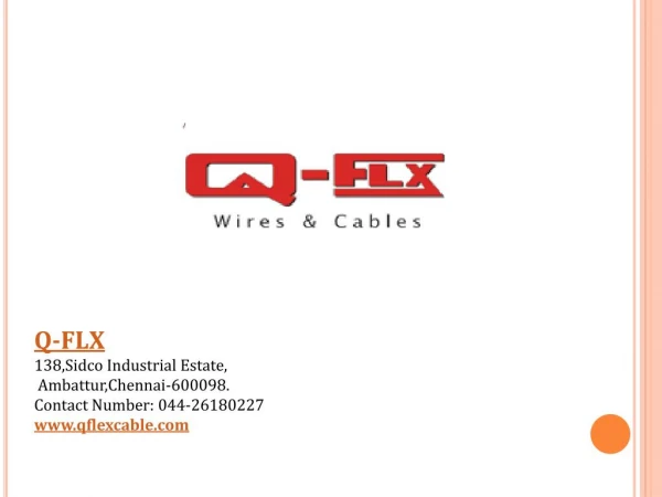 Cable Manufacturers in India - Qflx Cable
