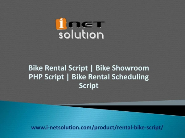 Bike Rental Script | Bike Showroom PHP Script