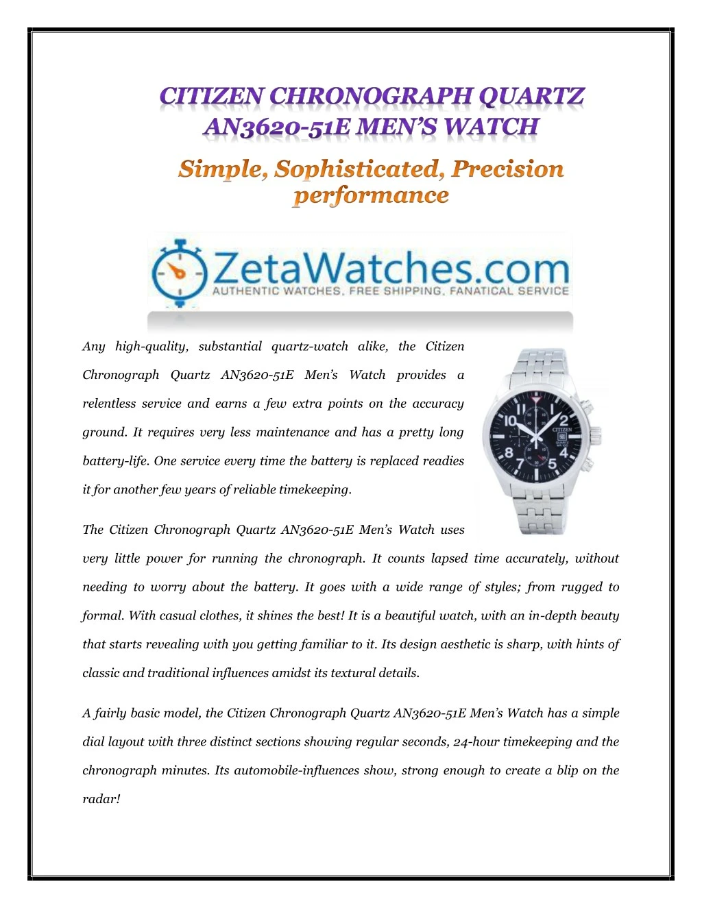any high quality substantial quartz watch alike