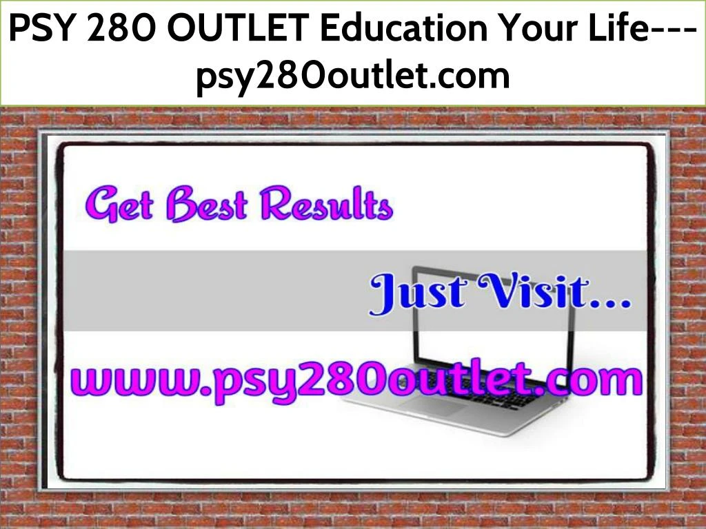 psy 280 outlet education your life psy280outlet
