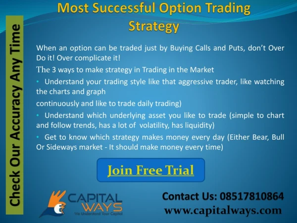 Most successful option trading strategy