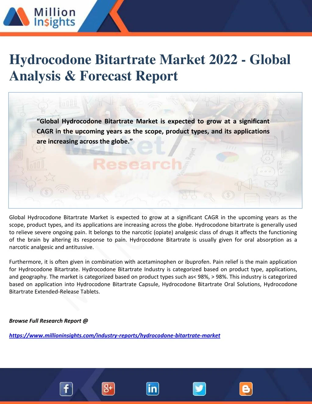 hydrocodone bitartrate market 2022 global