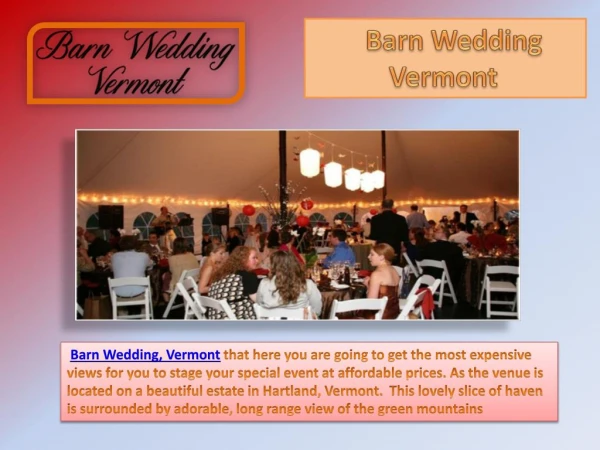 Barn Wedding, Vermont