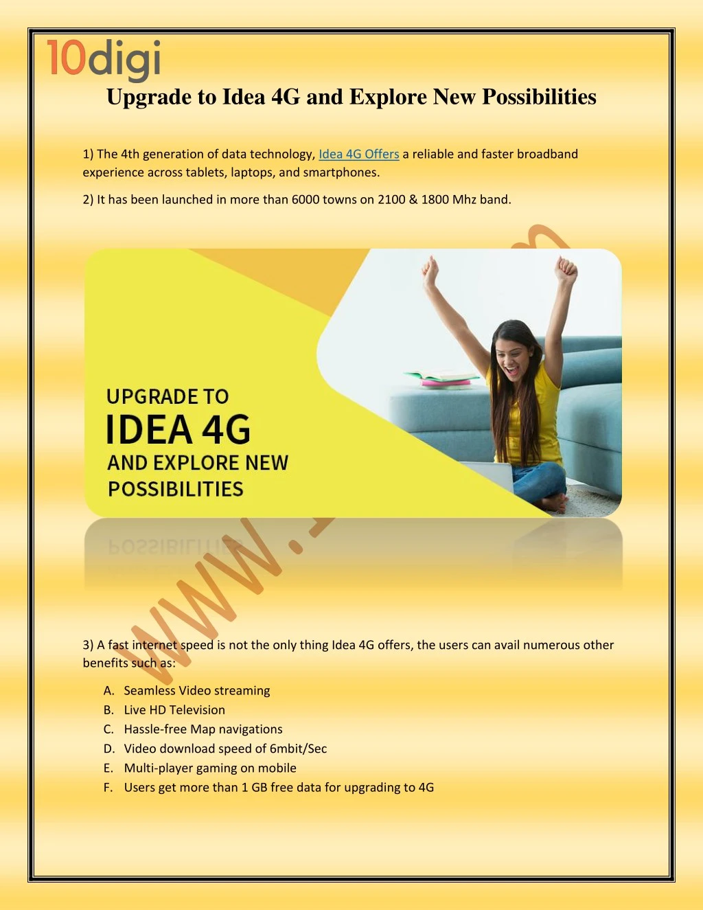 upgrade to idea 4g and explore new possibilities