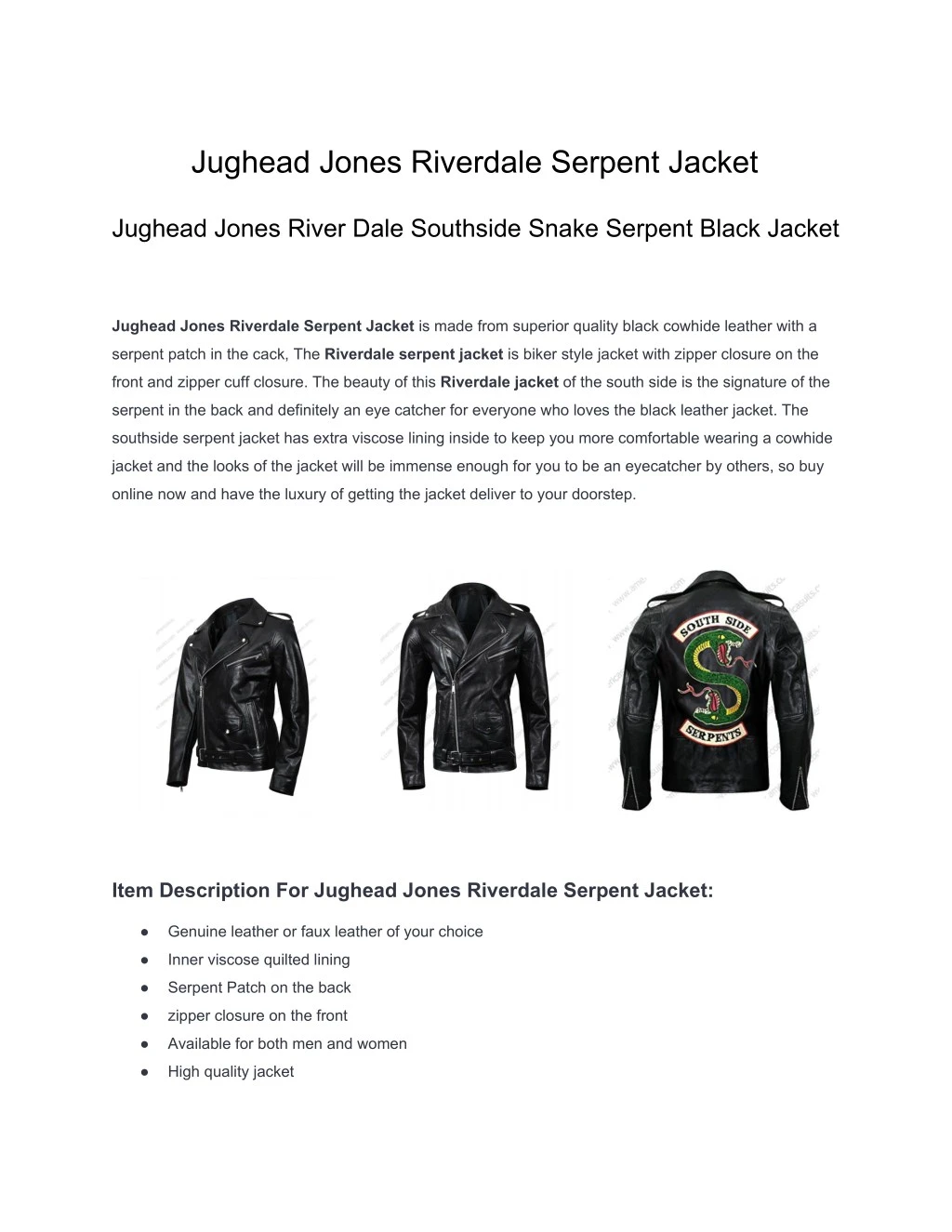 jughead jones riverdale serpent jacket