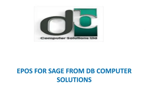 EPOS FOR SAGE FROM DB COMPUTER SOLUTIONS