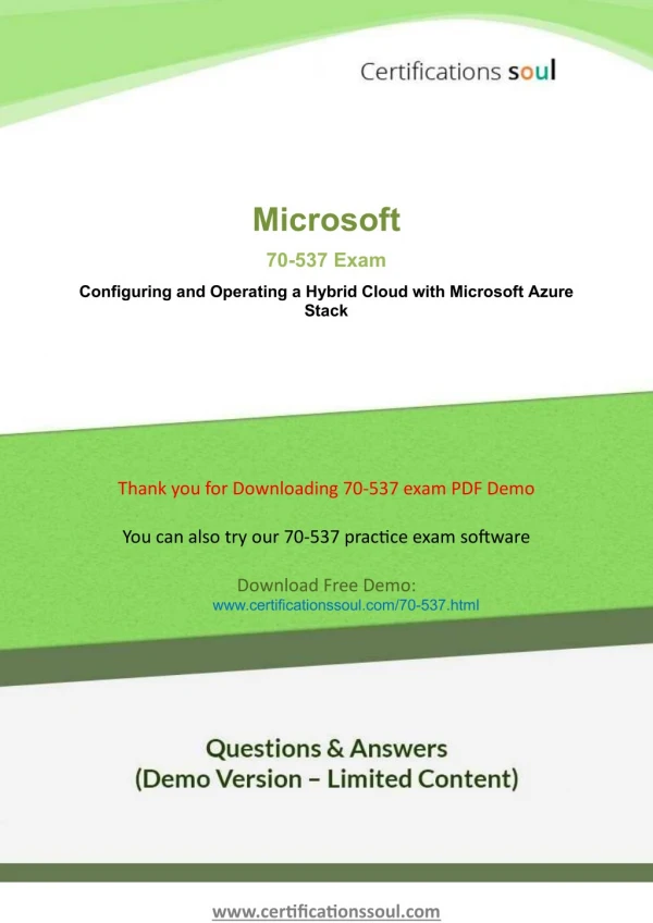 Microsoft 70-537 Microsoft Certified Professional Practice Test