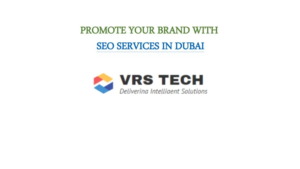 promote your brand with seo services in dubai