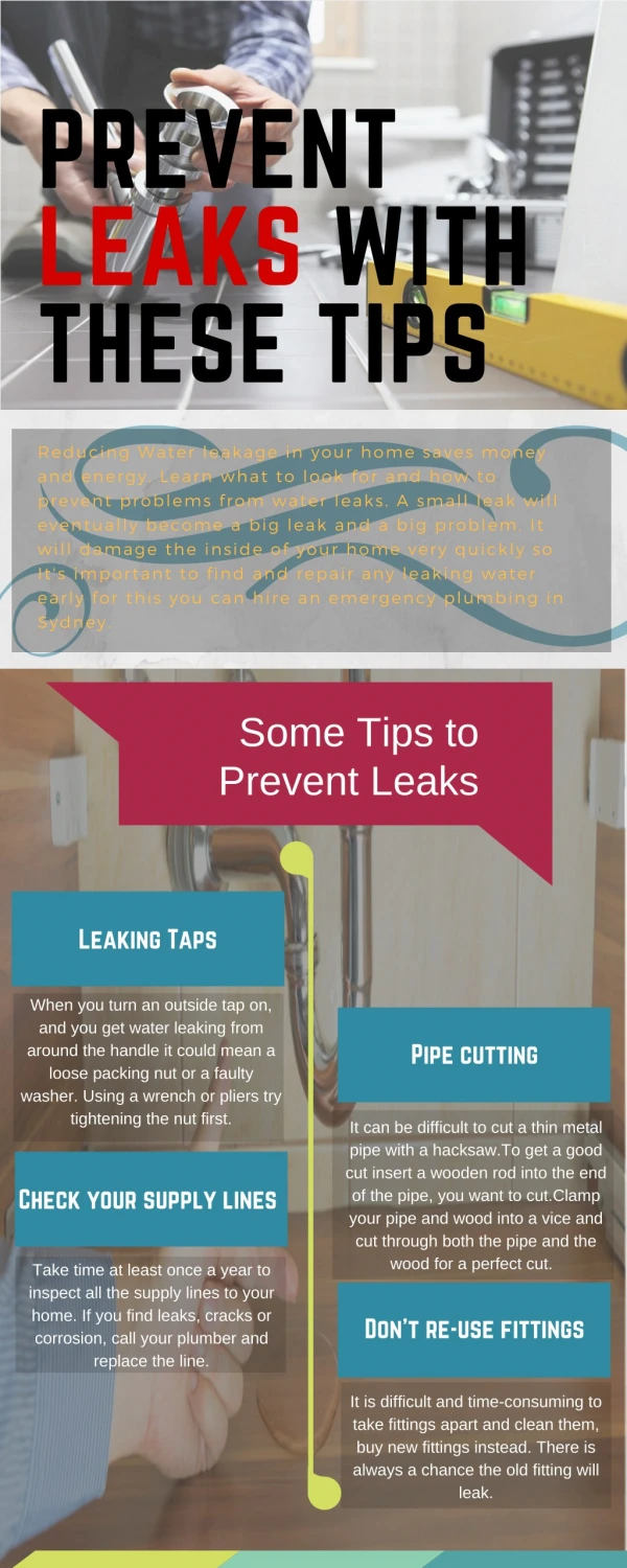 prevent leaks with these tips