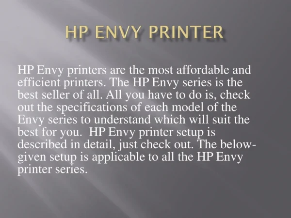 HP Envy Printers New Technology