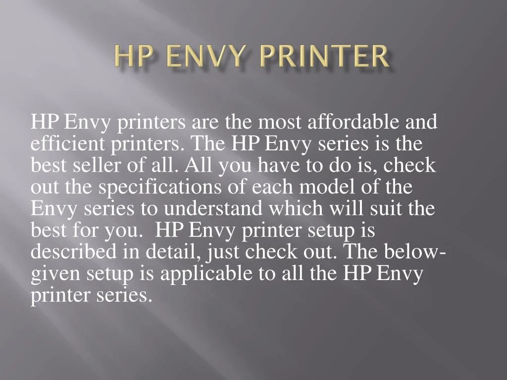 hp envy printer