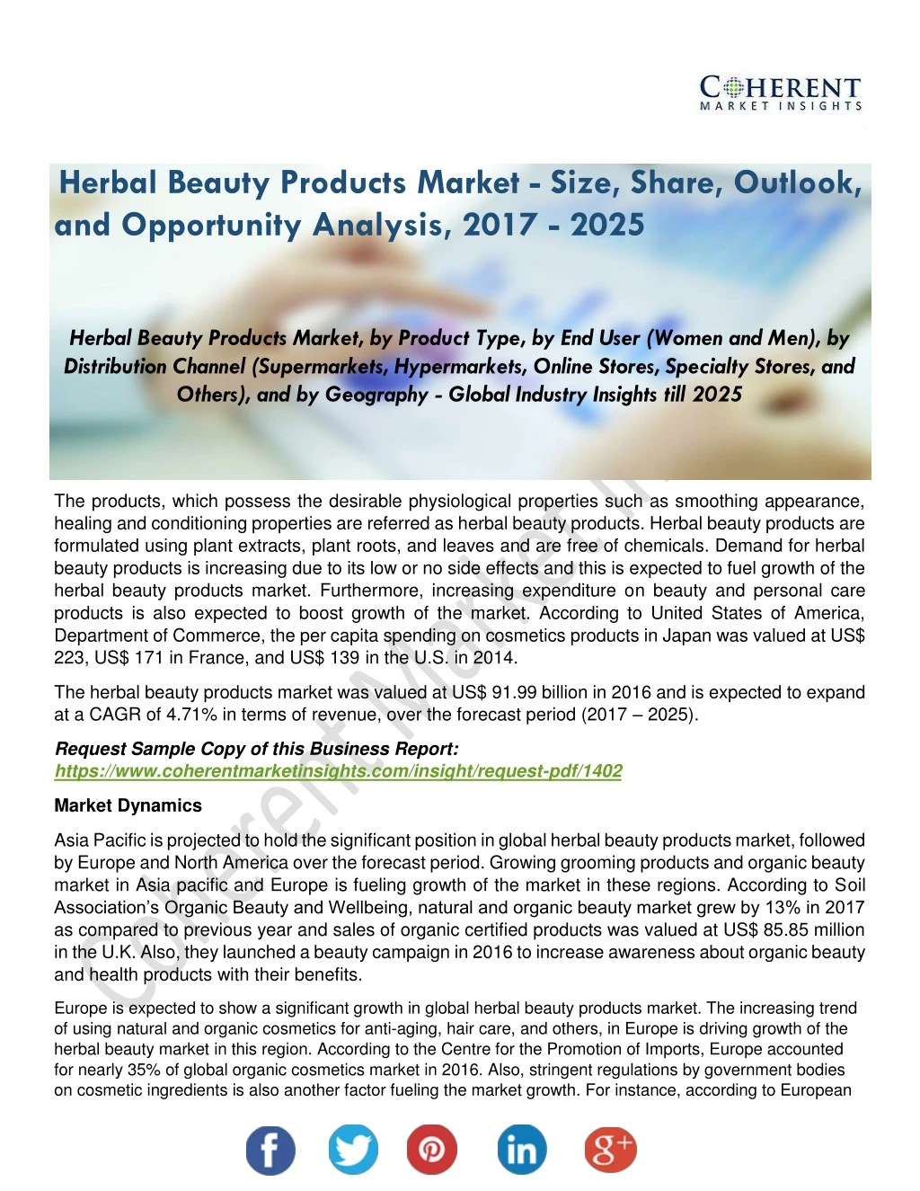 herbal beauty products market size share outlook