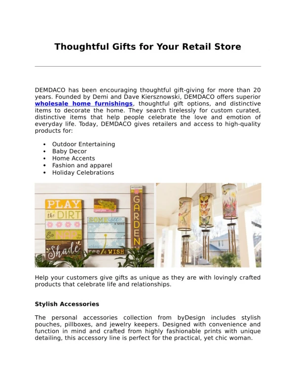 Thoughtful Gifts for Your Retail Store