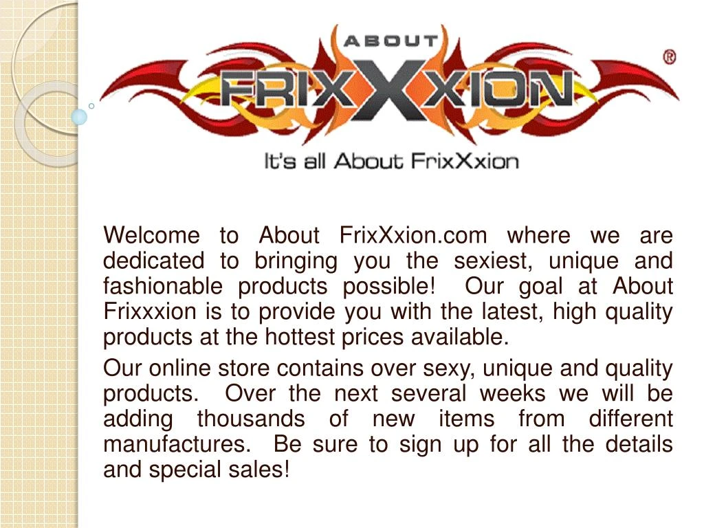 welcome to about frixxxion com where