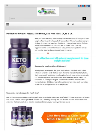 Essential about Pure Fit Keto? - slide 1