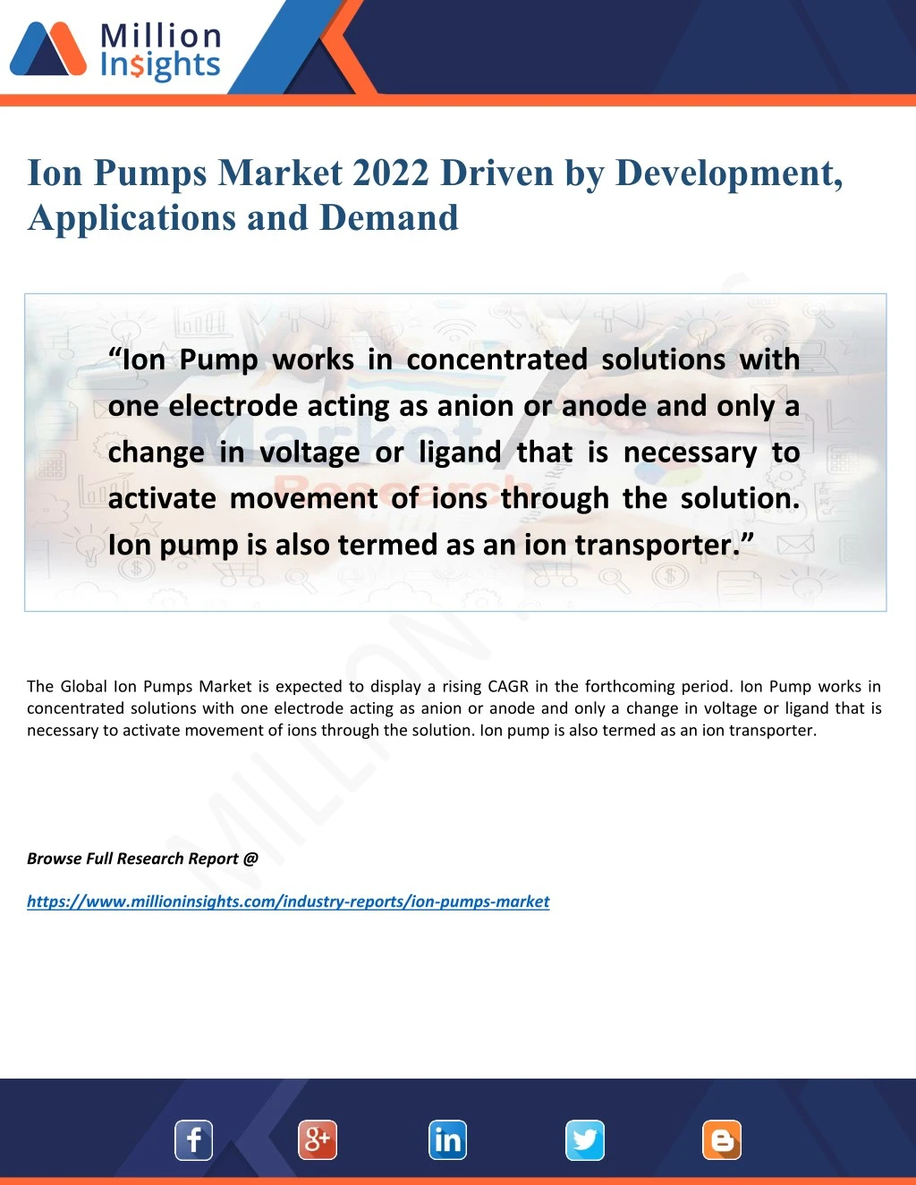 ion pumps market 2022 driven by development