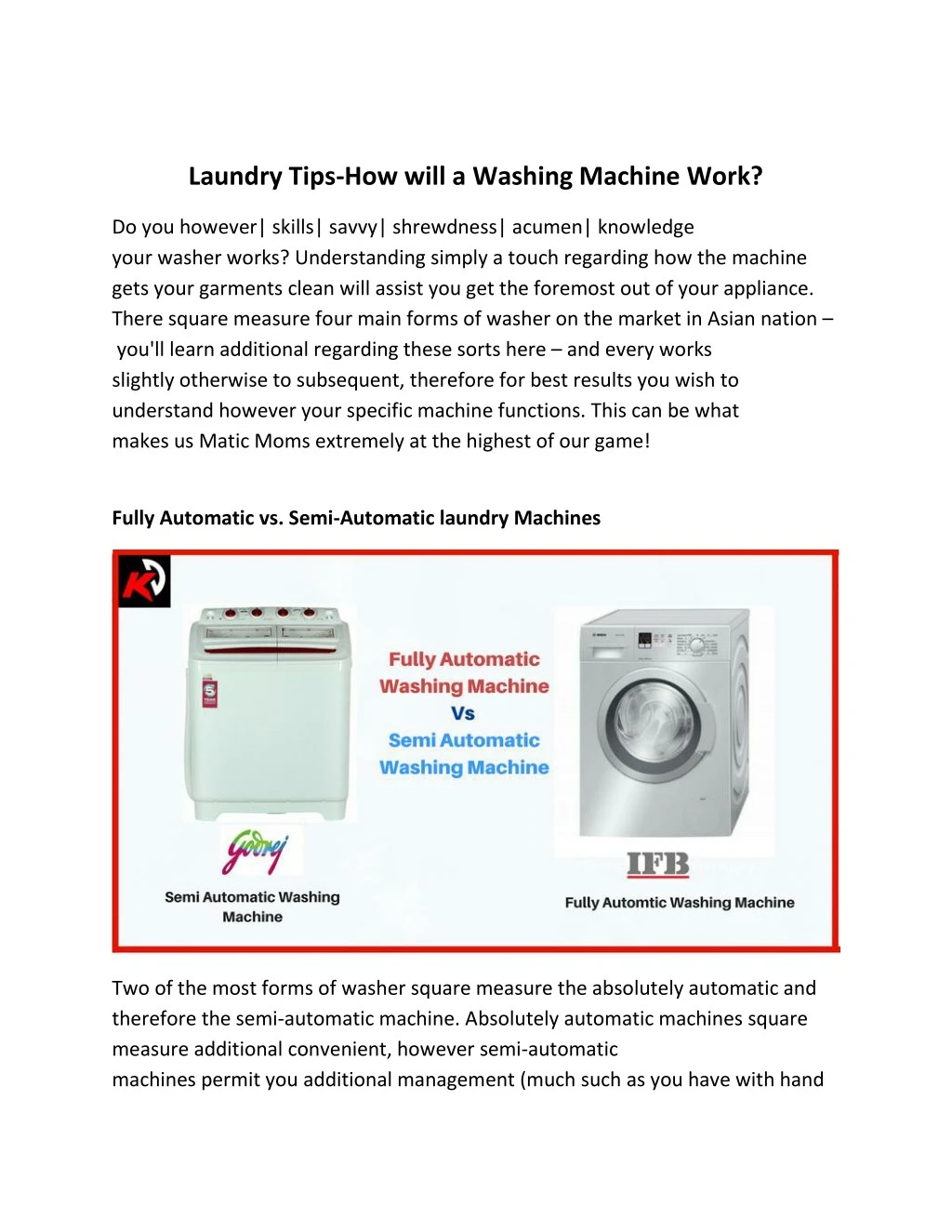 laundry tips how will a washing machine work