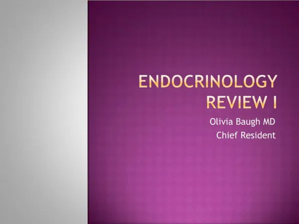 Endocrinology Review I