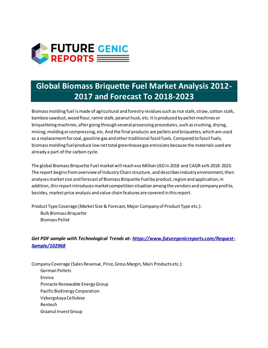 global biomass briquette fuel market analysis