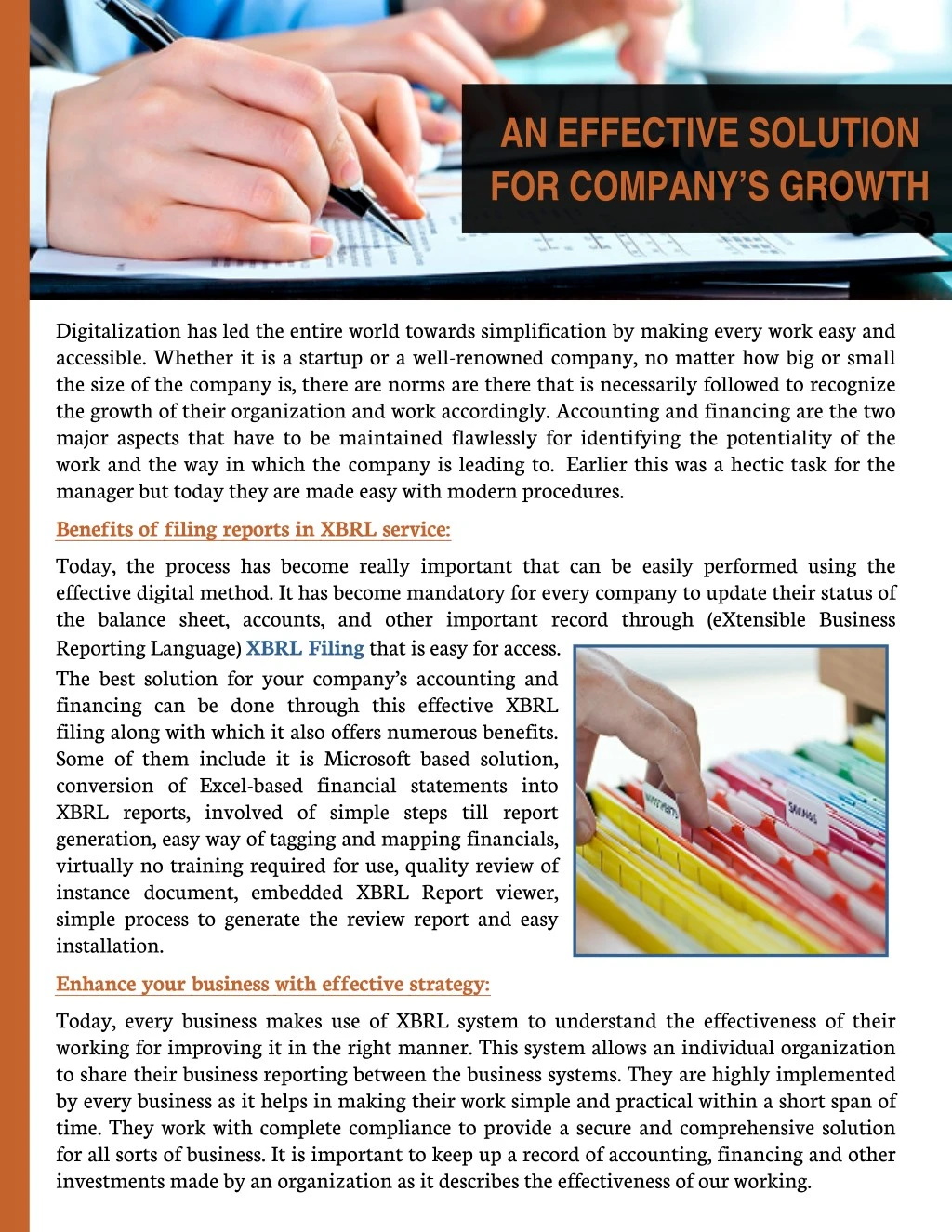 an effective solution for company s growth