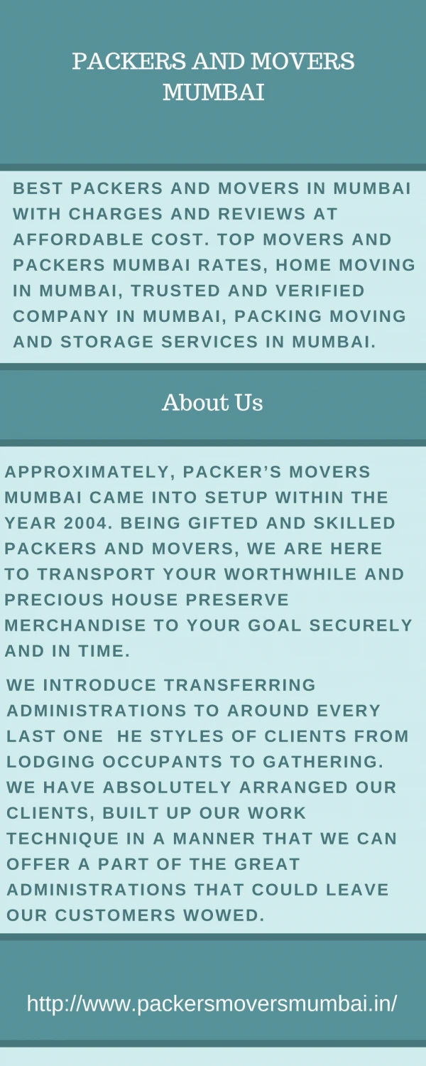 Packers and Movers Mumbai