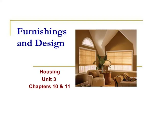 Furnishings and Design
