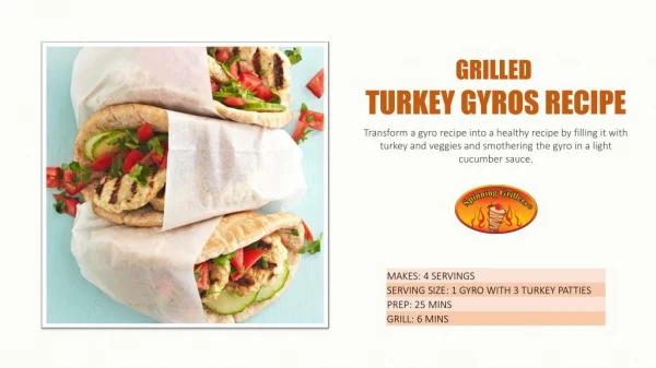 Grilled Turkey Gyros Recipe | Ingredient & Nutrition Facts