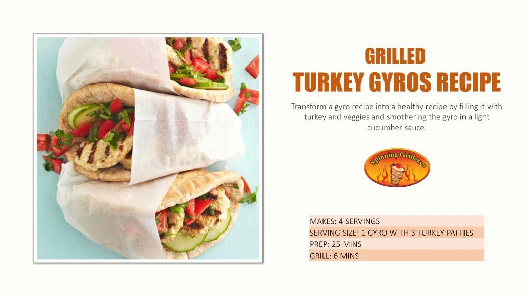 grilled turkey gyros recipe