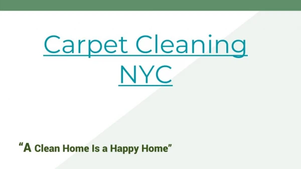 Carpet Cleaning Nyc