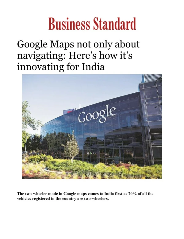 Google Maps not only about navigating: Here's how it's innovating for India 