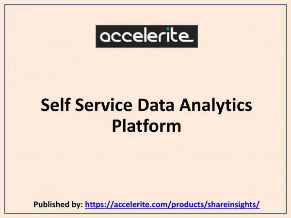 Self Service Data Analytics Platform