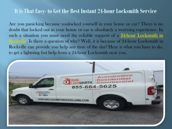 It is That Easy- to Get the Best Instant 24-hour Locksmith Service