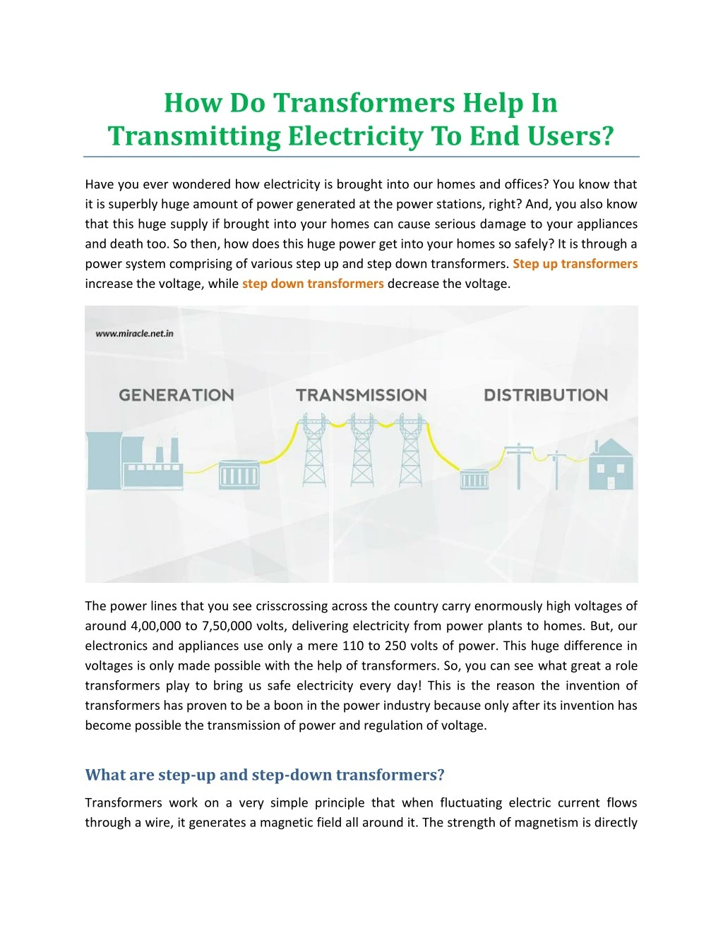 how do transformers help in transmitting