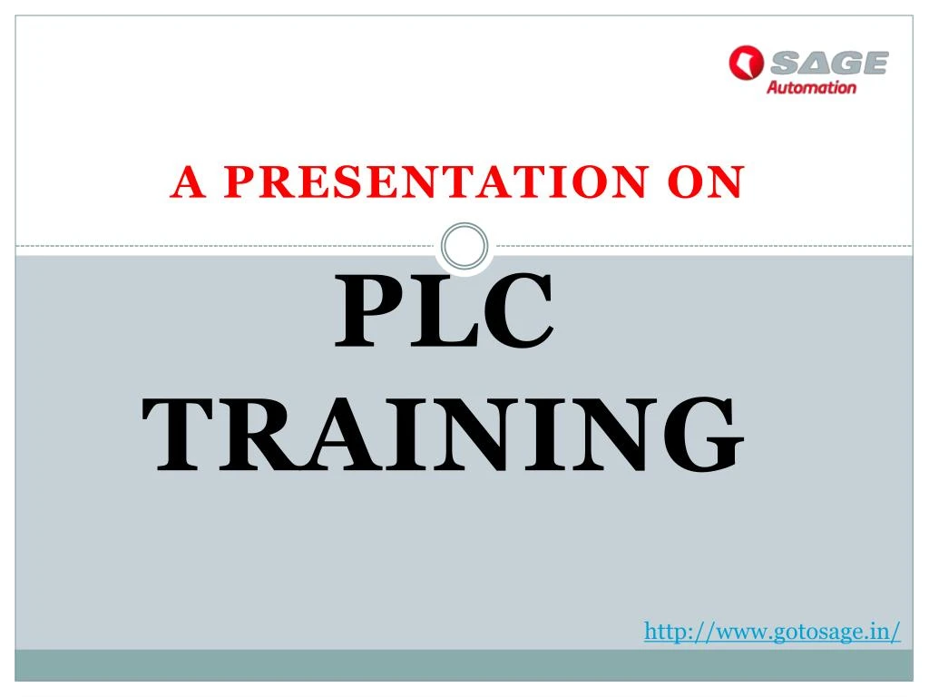 a presentation on plc training