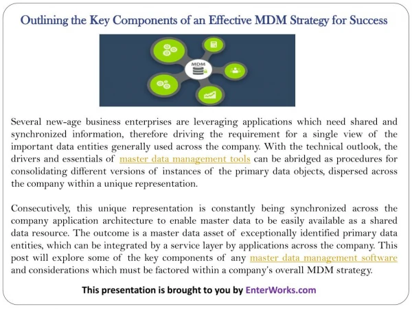 Outlining the Key Components of an Effective MDM Strategy for Success