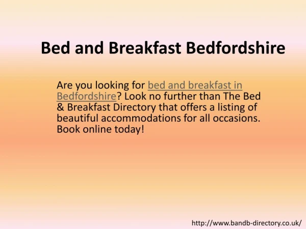 Bed and Breakfast Lancashire