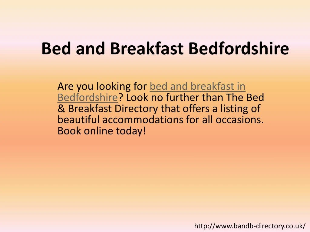 bed and breakfast bedfordshire