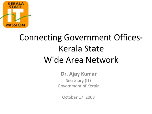 Connecting Government Offices-Kerala State Wide Area Network