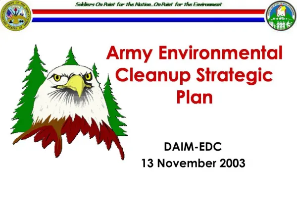 Army Environmental Cleanup Strategic Plan