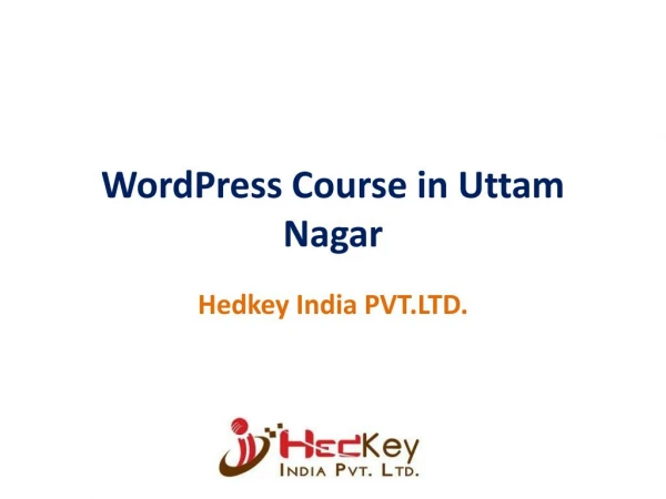 Wordpress Course in Uttam Nagar | Hedkey India